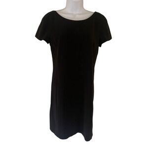 Theory Black Short Sleeve Classic Crepe Dress Size 4‎ Business